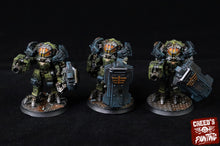 Charger l&#39;image dans la galerie, Rundsgaard - Orcus Exosuits, imperial infantry, post-apocalyptic empire, usable for tabletop wargame.
