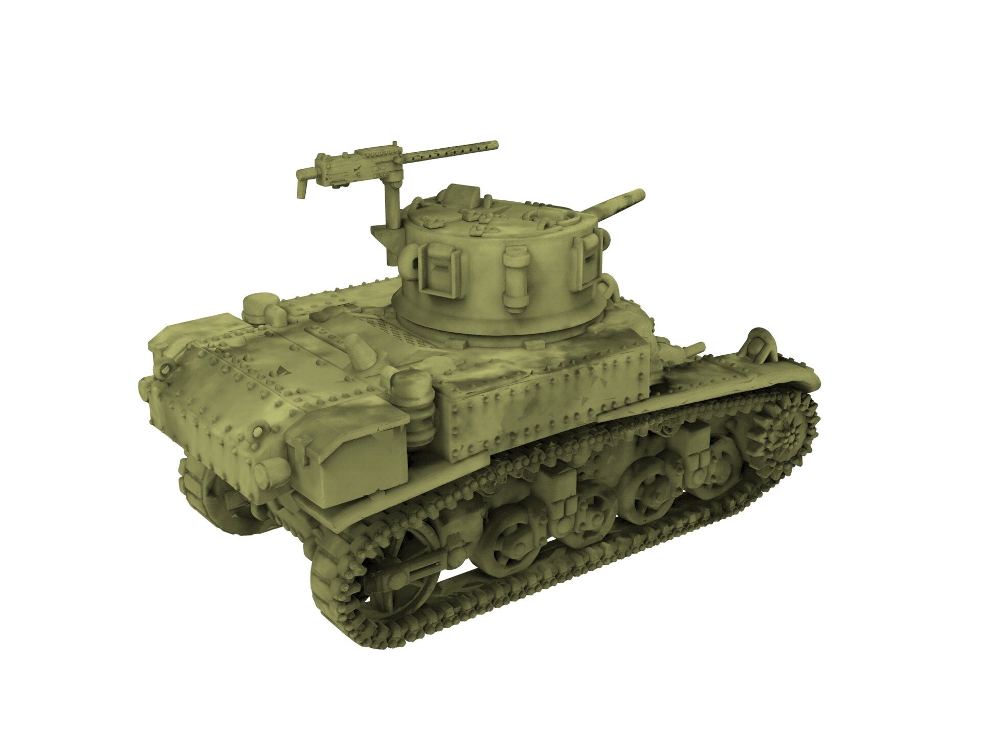 World War - US Army - Stuart Tank, modern warfare, usable for tabletop wargame.