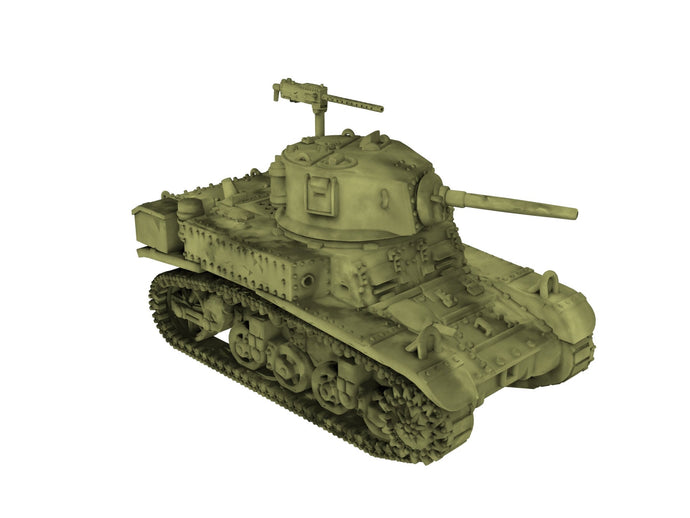 World War - US Army - Stuart Tank, modern warfare, usable for tabletop wargame.