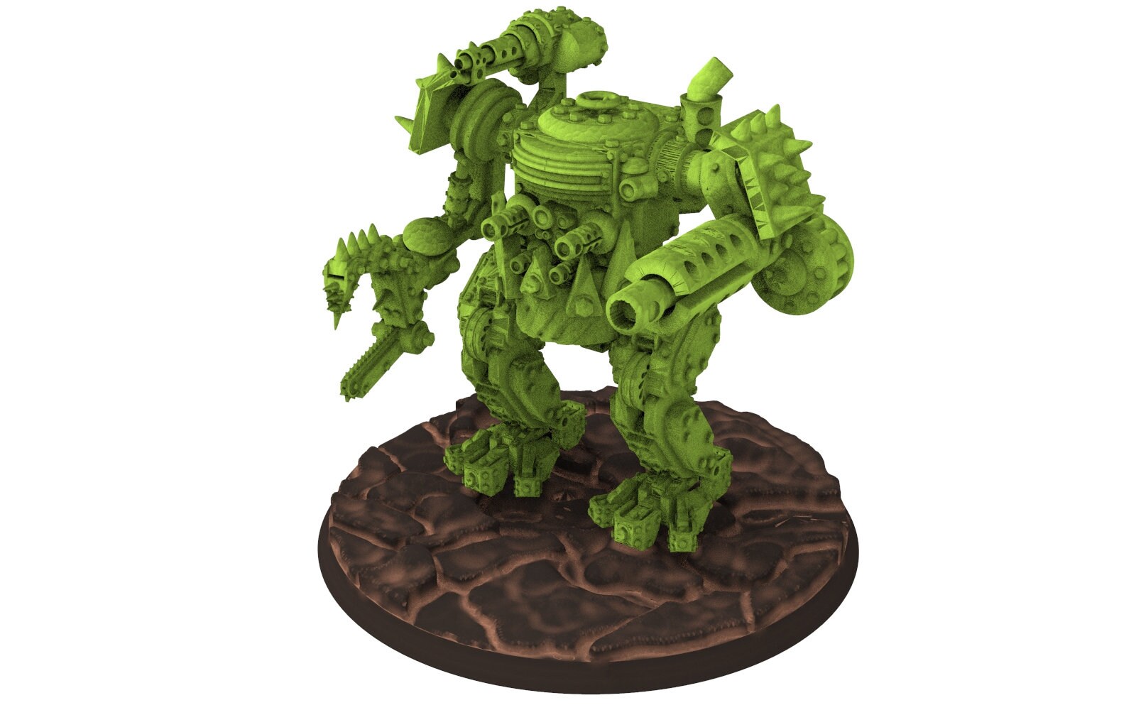 Green Skin - Orc Khan Killer Mega-Robot Warboy walker from iceland planet green-skinned Warbands Modular Kit heads torso legs GGW