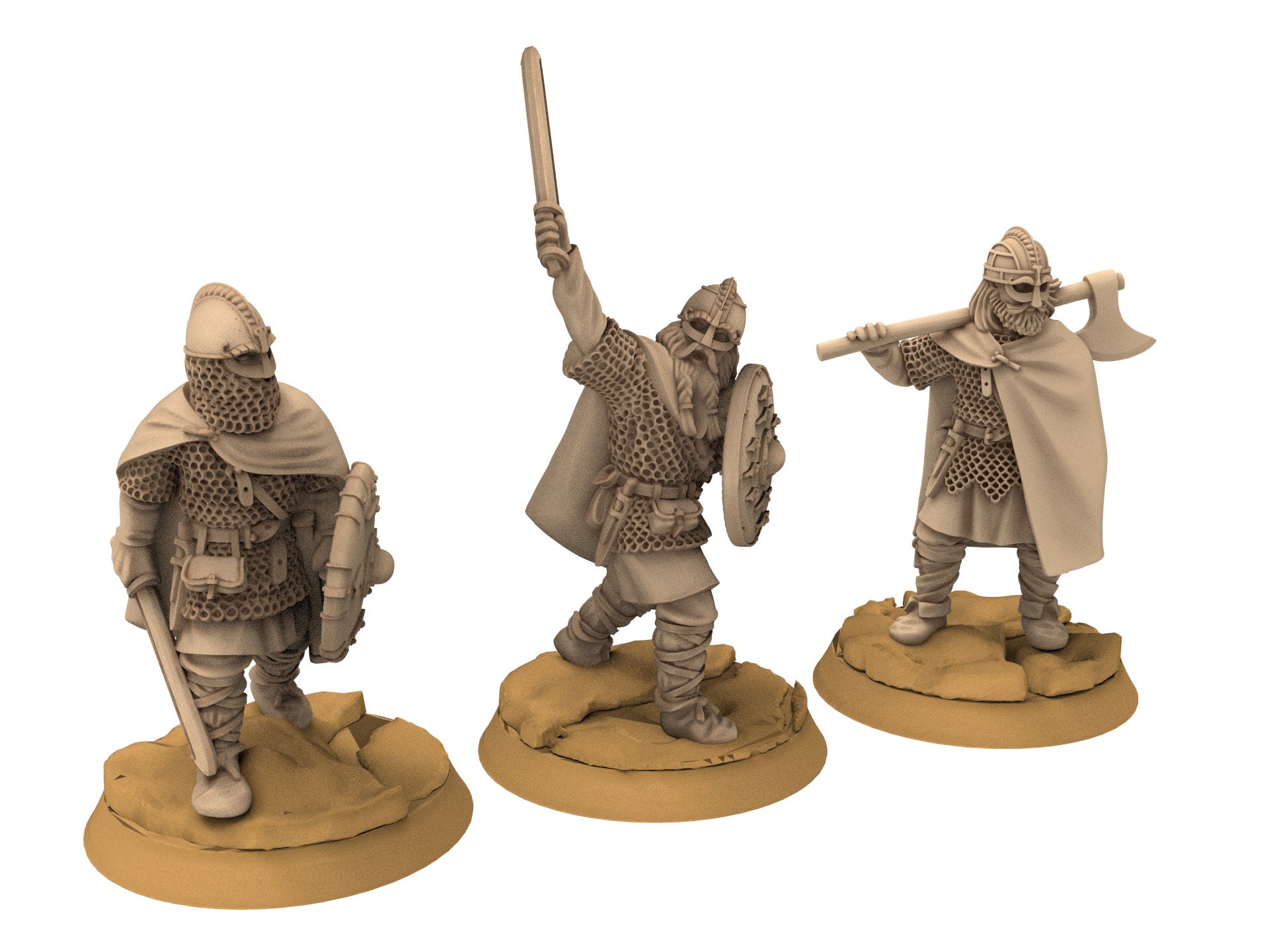 Vendel Era - Swordmen, Warriors Warband, Germanic Tribe, 7 century, miniatures 28mm, Infantry for wargame Historical... Medbury miniature