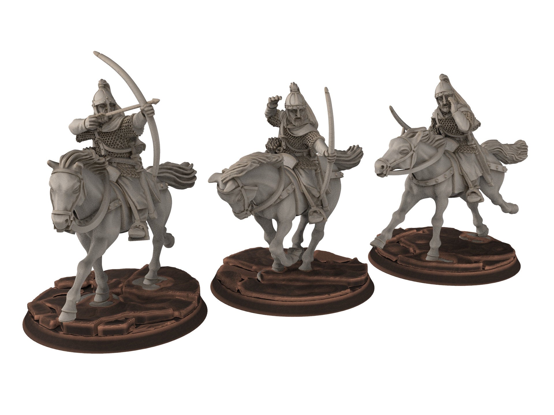 Rohan - Hengstland Mounted scout archers, marksman Knight of Rohan, the Horse-lords, rider of the mark, minis for wargame D&D, Lotr...