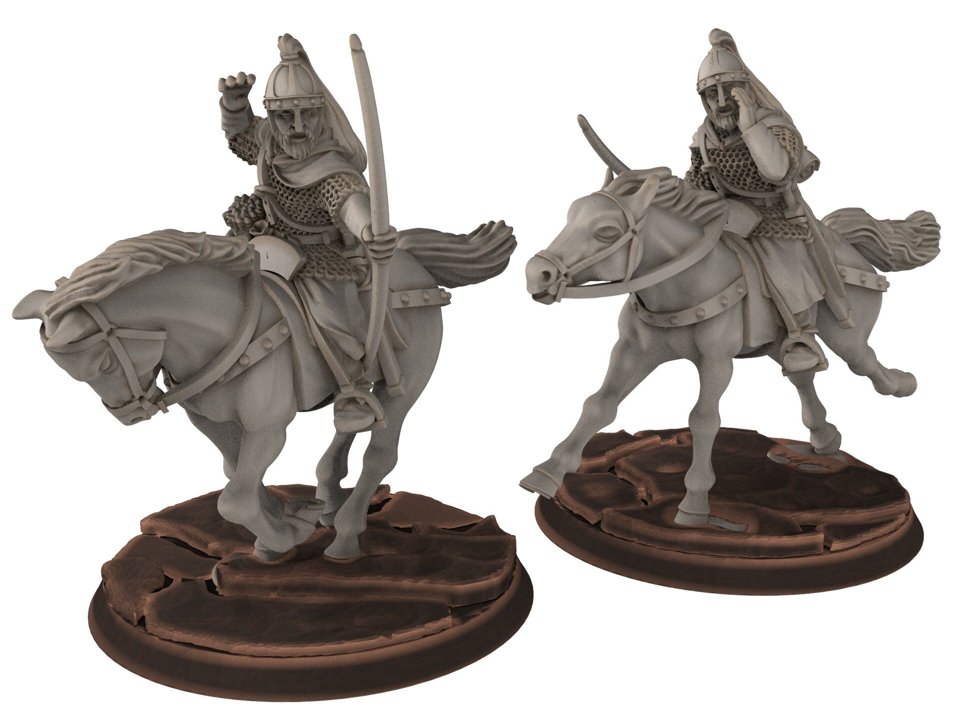 Rohan - Hengstland Mounted scout archers, marksman Knight of Rohan, the Horse-lords, rider of the mark, minis for wargame D&D, Lotr...