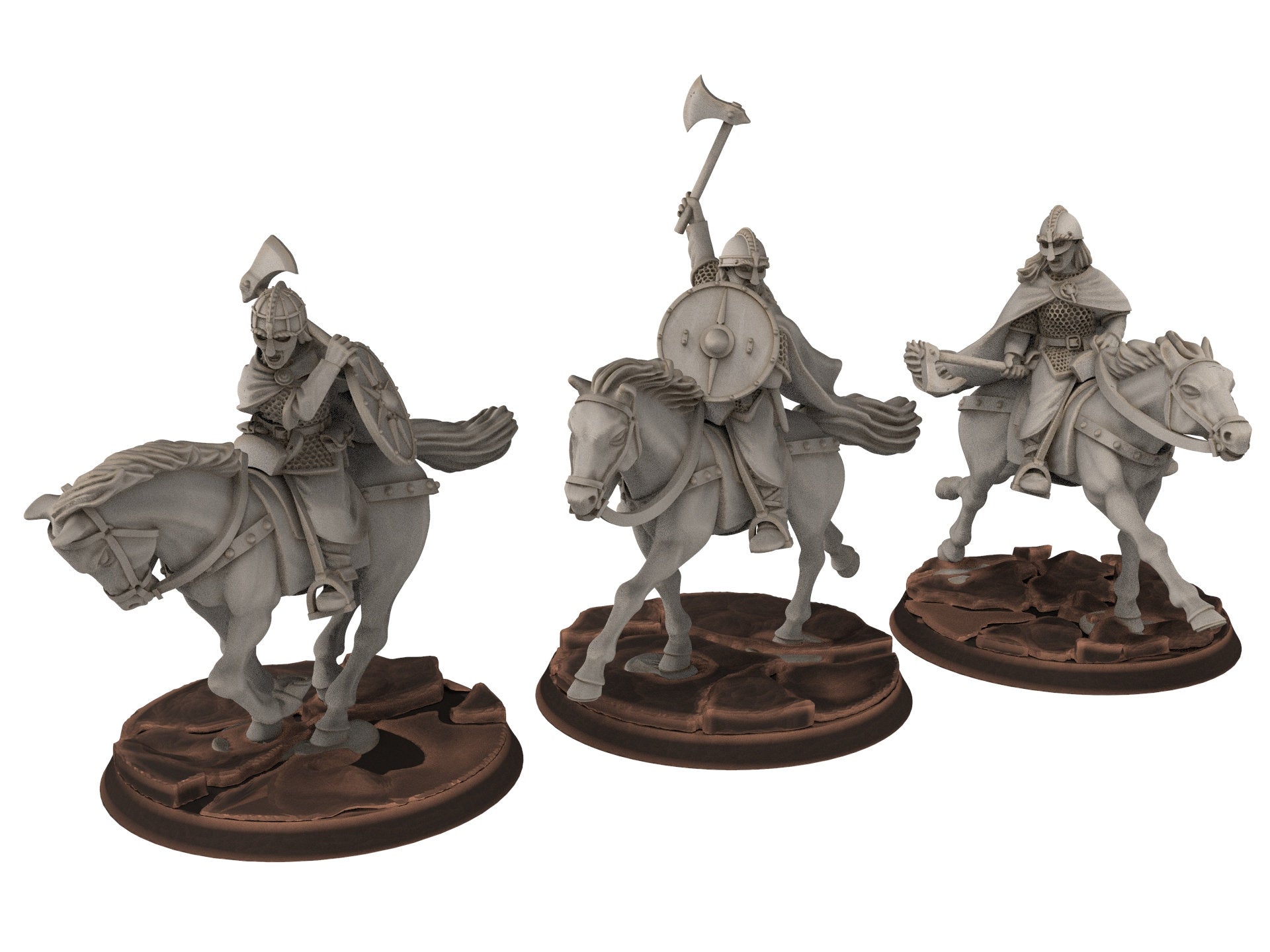 Rohan - Hengstland infantry Shield Maidans, marksman Knight of Rohan, the Horse-lords, rider of the mark, minis for wargame D&D, Lotr...