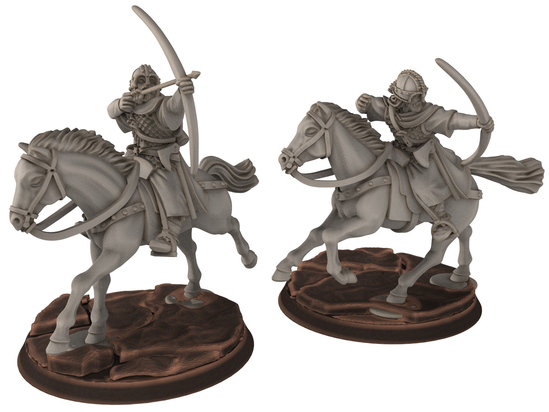 Rohan - Mounted Hengstland archers, marksman Knight of Rohan, the Horse-lords, rider of the mark, minis for wargame D&D, Lotr...