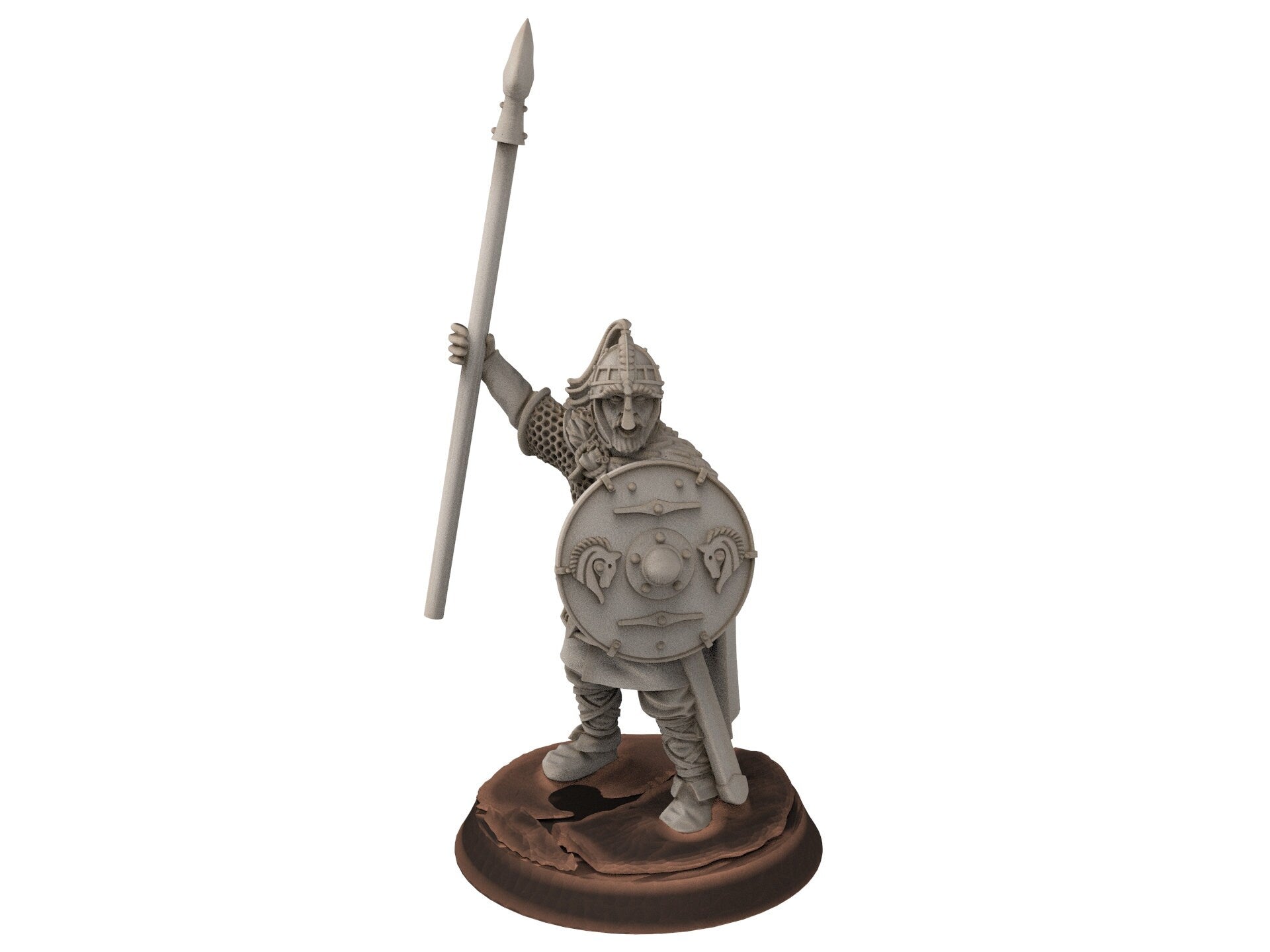 Rohan - Hengest Captain, Knight of Rohan, the Horse-lords, rider of the mark, minis for wargame D&D, Lotr... Medbury miniatures