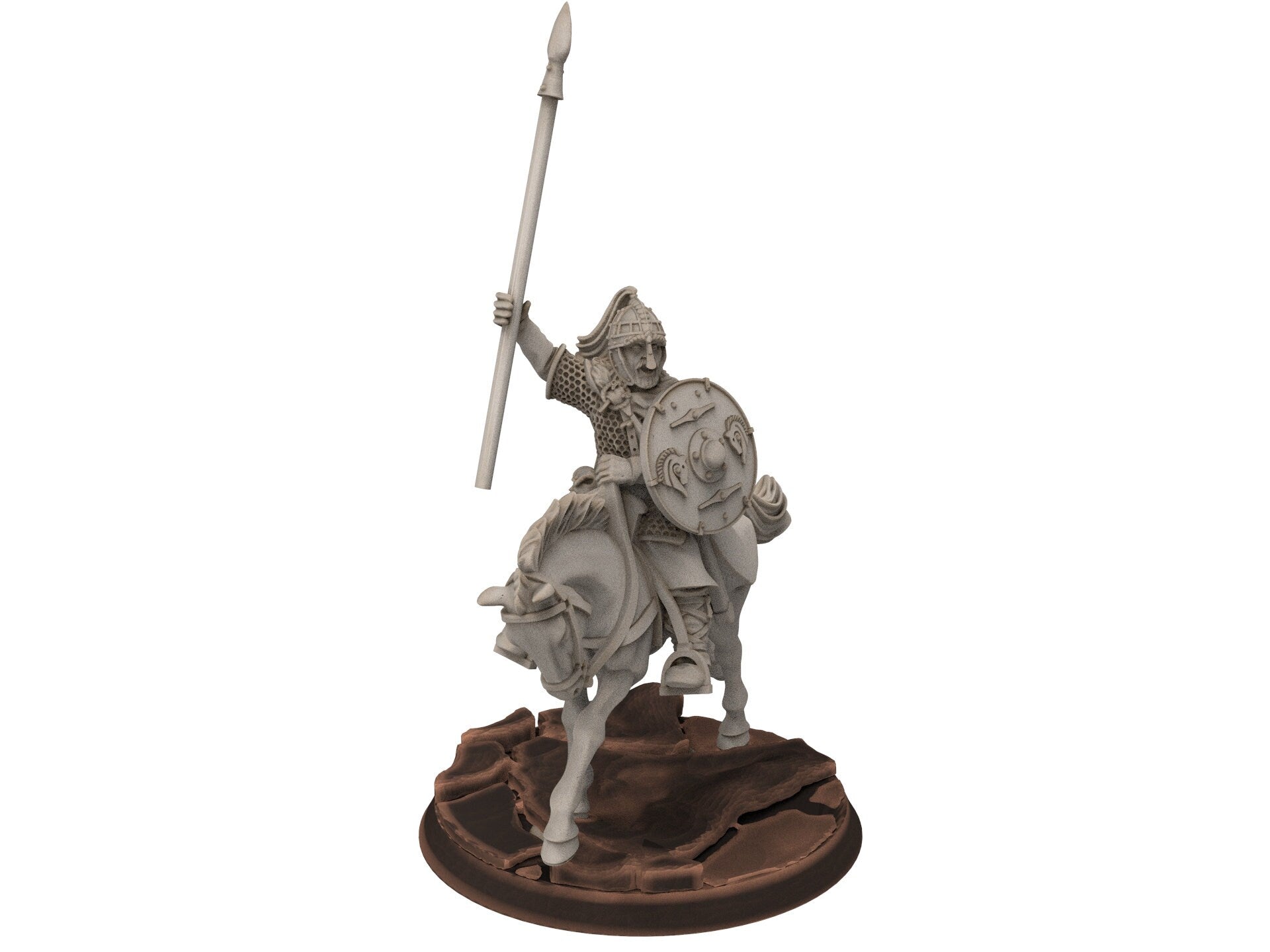 Rohan - Hengest Captain, Knight of Rohan, the Horse-lords, rider of the mark, minis for wargame D&D, Lotr... Medbury miniatures