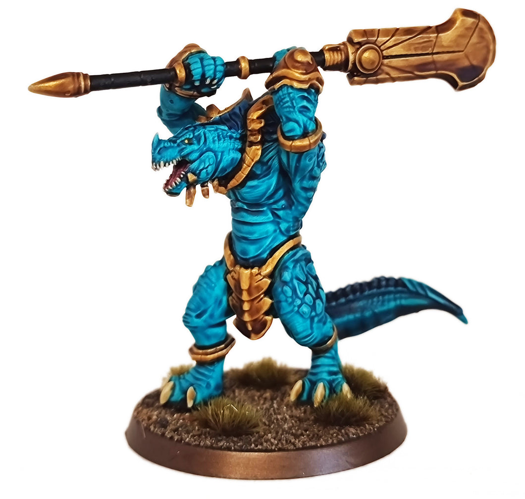 Lost temple - Caiman Hero lizardmen usable for wargames, Oldhammer, battle, king of wars, 9th age, dungeons and dragons