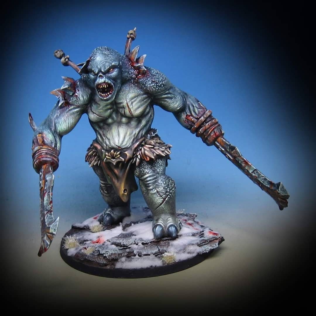 Goblin cave - Mutilated giant mountain troll, Dwarf mine, Middle rings miniatures pour wargame D&D, SDA...