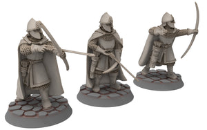 Gandor - Citadel Guard Spearmen at rest, Defender of the city wall, miniature for wargame D&D, Lotr... Medbury miniatures