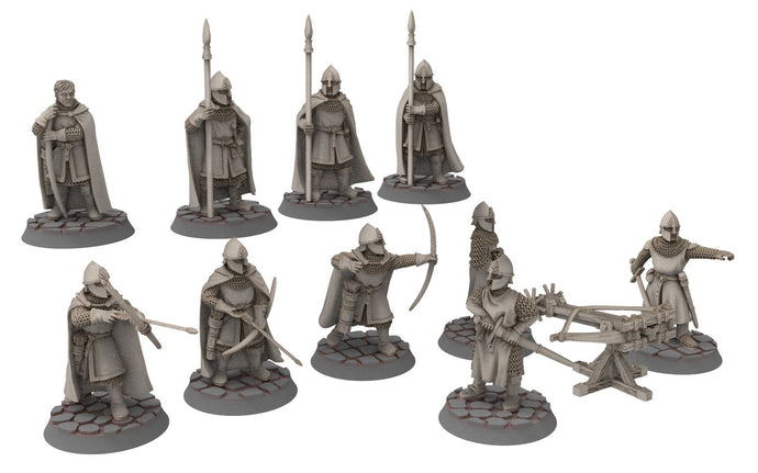 Gandor - Citadel Guard Army bundle, Defender of the city wall, miniature for wargame D&D, Lotr... Medbury miniatures