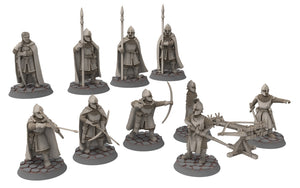 Gandor - Citadel Guard Siege engine Crew members, Defender of the city wall, miniature for wargame D&D, Lotr... Medbury miniatures