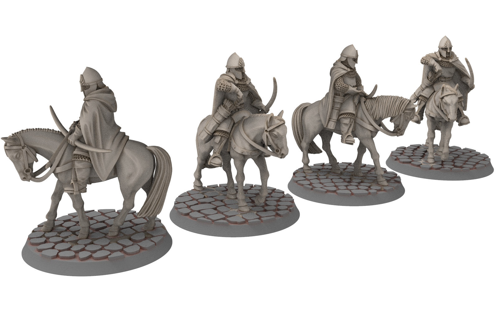 Gandor - Citadel guard Lancer Cavalry spearmen, Defender of the city wall, miniature for wargame D&D, Lotr... Medbury miniatures