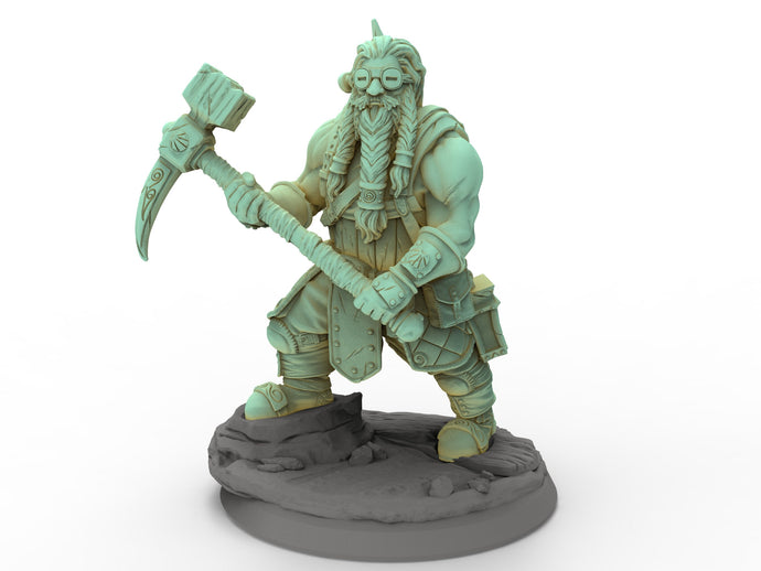 Dwarves - Hamead Drakemail, Gold seekers miners, for Wargames and Dungeons & Dragons.