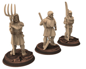 Medieval - Peasant Levy Farmers, 9th 10th 11th 12th 13th century Generic Levy, 28mm Historical Wargame, Saga... Medbury miniatures