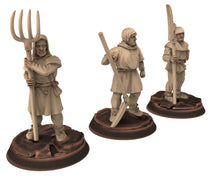 Charger l&#39;image dans la galerie, Medieval - Peasant Levy Slingers, 9th 10th 11th 12th 13th century Generic Levy, 28mm Historical Wargame, Saga... Medbury miniatures
