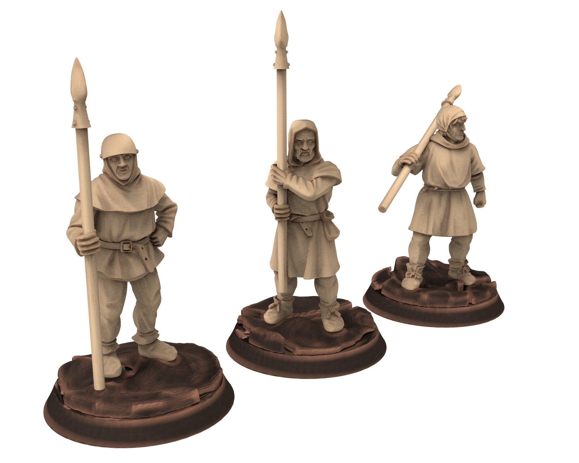 Medieval - Peasant Levy Spearmen, 9th 10th 11th 12th 13th century Generic Levy, 28mm Historical Wargame, Saga... Medbury miniatures