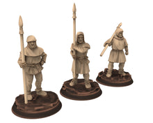 Load image into Gallery viewer, Medieval - Peasant Levy Farmers, 9th 10th 11th 12th 13th century Generic Levy, 28mm Historical Wargame, Saga... Medbury miniatures
