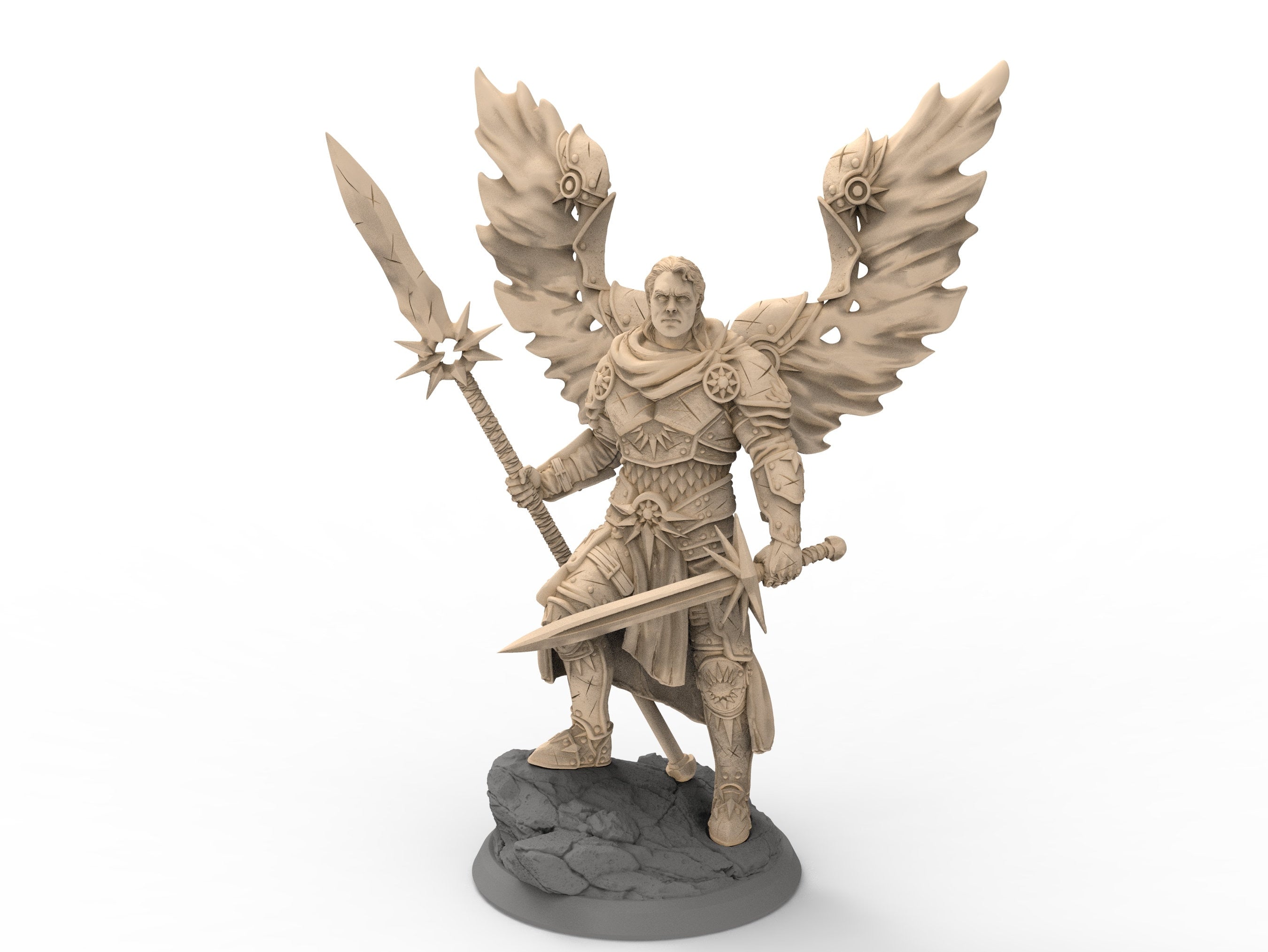 Humans - Tural, Aasimar Paladin, for Wargames, Pathfinder, Dungeons & Dragons and other TTRPG.