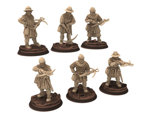 Medieval - Crossbowmen, 11 to 15th century Generic mercenary Medieval soldier, 28mm Historical Wargame, Saga... Medbury miniatures