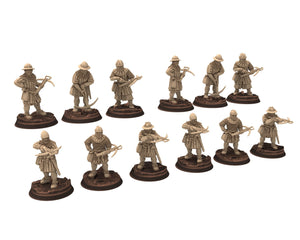 Medieval - Crossbowmen, 11 to 15th century Generic mercenary Medieval soldier, 28mm Historical Wargame, Saga... Medbury miniatures