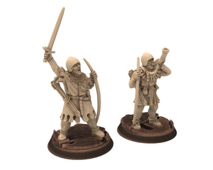 Medieval - Bowmen, 11 to 15th century, Generic Medieval ranged archers longbow, 28mm Historical Wargame, Saga... Medbury miniatures