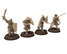 Load image into Gallery viewer, Medieval - Men-at-arms, Falchion 12 to 15th century, Medieval soldiers 100 Years War, 28mm Historical Wargame, Saga... Medbury miniatures
