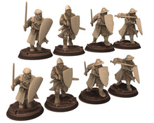 Load image into Gallery viewer, Medieval - Men-at-arms, Swordmen 12 to 15th century, Medieval soldiers 100 Years War, 28mm Historical Wargame, Saga... Medbury miniatures
