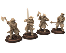 Load image into Gallery viewer, Medieval - Men-at-arms, Falchion 12 to 15th century, Medieval soldiers 100 Years War, 28mm Historical Wargame, Saga... Medbury miniatures
