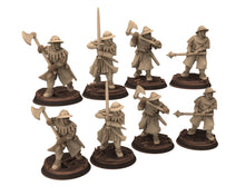 Load image into Gallery viewer, Medieval - Men-at-arms, Falchion 12 to 15th century, Medieval soldiers 100 Years War, 28mm Historical Wargame, Saga... Medbury miniatures
