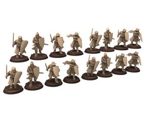 Medieval - France Men-at-arms on foot, Army bundle 12 to 15th century, 100 Years War, 28mm Historical Wargame, Saga... Medbury miniatures