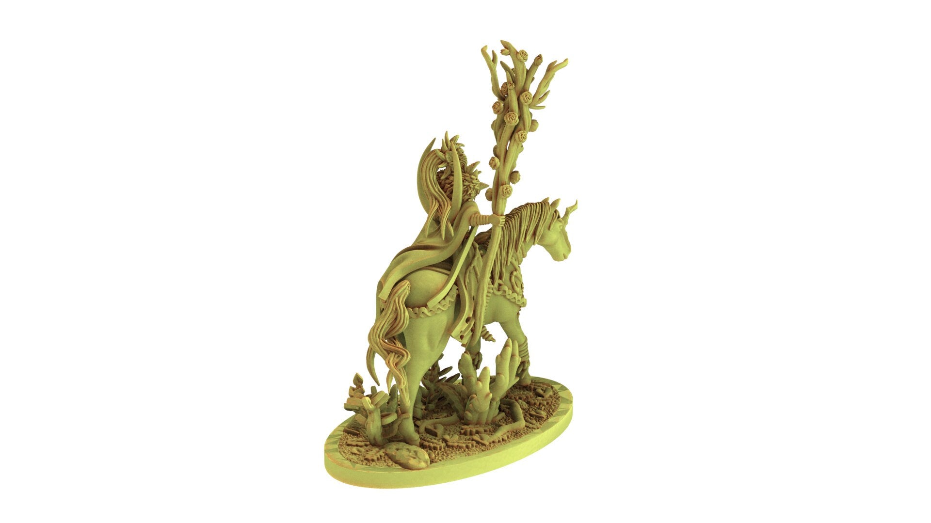 Sylvan Elves - Enchantress on Horse, forest keeper, nature's defender