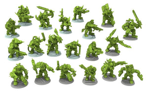 Green Skin - Savage Orc Warboyz from iceland planet green-skinned Warbands Modular Kit heads torso legs GGW