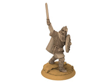 Load image into Gallery viewer, Vendel Era - Spearmen, Warriors Warband, Germanic Tribe, 7 century, miniatures 28mm, Infantry for wargame Historical... Medbury miniature
