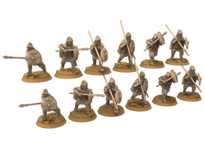 Vendel Era - Spearmen, Warriors Warband, Germanic Tribe, 7 century, miniatures 28mm, Infantry for wargame Historical... Medbury miniature