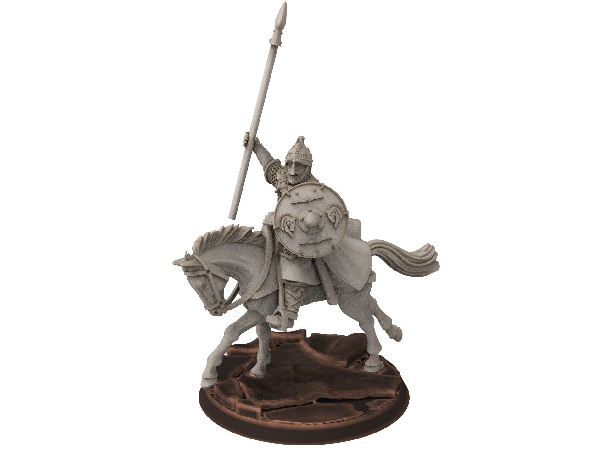 Rohan - Hengest Captain, Knight of Rohan, the Horse-lords, rider of the mark, minis for wargame D&D, Lotr... Medbury miniatures