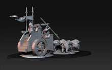 Load image into Gallery viewer, Dwarves - Silver Goat Dwarves Chariot, The Dwarfs of The Mountains, for Lotr, davale games miniatures
