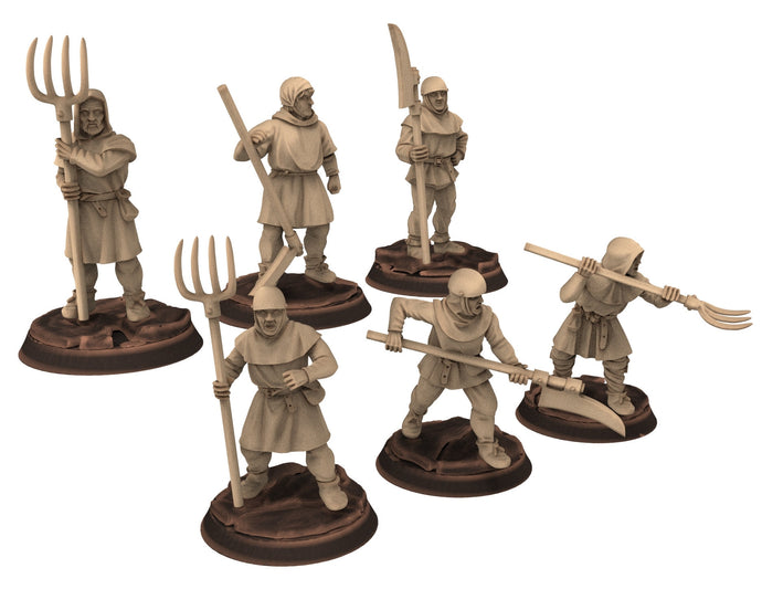 Medieval - Peasant Levy Farmers, 9th 10th 11th 12th 13th century Generic Levy, 28mm Historical Wargame, Saga... Medbury miniatures