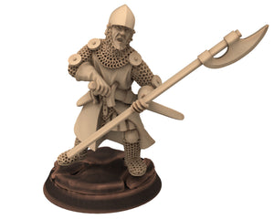 Medieval - Halberdier at march, 13th century Generic men at arms Medieval soldiers, 28mm Historical Wargame, Saga... Medbury miniatures