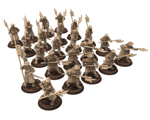 Medieval - Halberdier full unit, 13th century Generic men at arms Medieval soldiers, 28mm Historical Wargame, Saga... Medbury miniatures