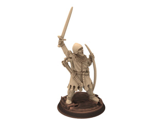 Medieval - Bowmen Captain, 11 to 15th century, Generic Medieval ranged archers longbow, 28mm Historical Wargame, Saga... Medbury miniatures