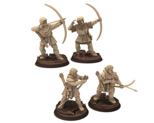 Medieval - Bowmen, 11 to 15th century, Generic Medieval ranged archers longbow, 28mm Historical Wargame, Saga... Medbury miniatures