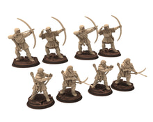 Charger l&#39;image dans la galerie, Medieval - Bowmen, 11 to 15th century, Generic Medieval ranged archers longbow, 28mm Historical Wargame, Saga... Medbury miniatures
