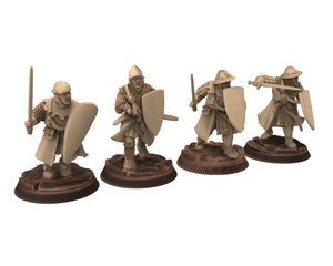 Medieval - Men-at-arms, Falchion 12 to 15th century, Medieval soldiers 100 Years War, 28mm Historical Wargame, Saga... Medbury miniatures