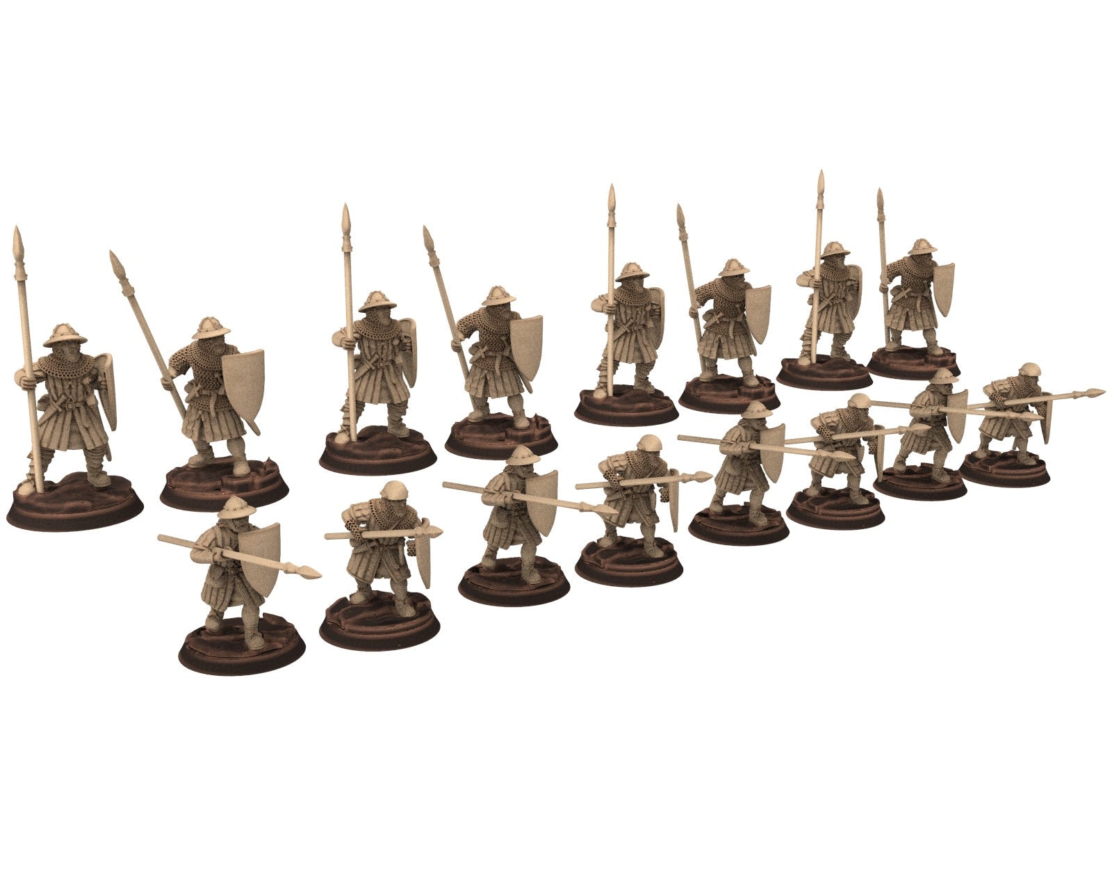 Medieval - 32mm - Arthur Men-at-arms on foot, Army bundle 12 to 15th century, Middle age, Historical/fantasy Wargame... Medbury miniatures