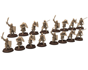 Medieval - France Men-at-arms on foot, Army bundle 12 to 15th century, 100 Years War, 28mm Historical Wargame, Saga... Medbury miniatures