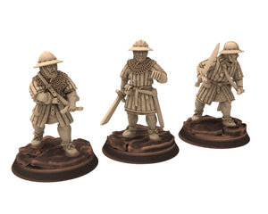 Medieval - Crossbowmen, 11 to 15th century Generic mercenary Medieval soldier, 28mm Historical Wargame, Saga... Medbury miniatures