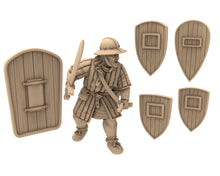 Load image into Gallery viewer, Medieval - Crossbowmen, 11 to 15th century Generic mercenary Medieval soldier, 28mm Historical Wargame, Saga... Medbury miniatures
