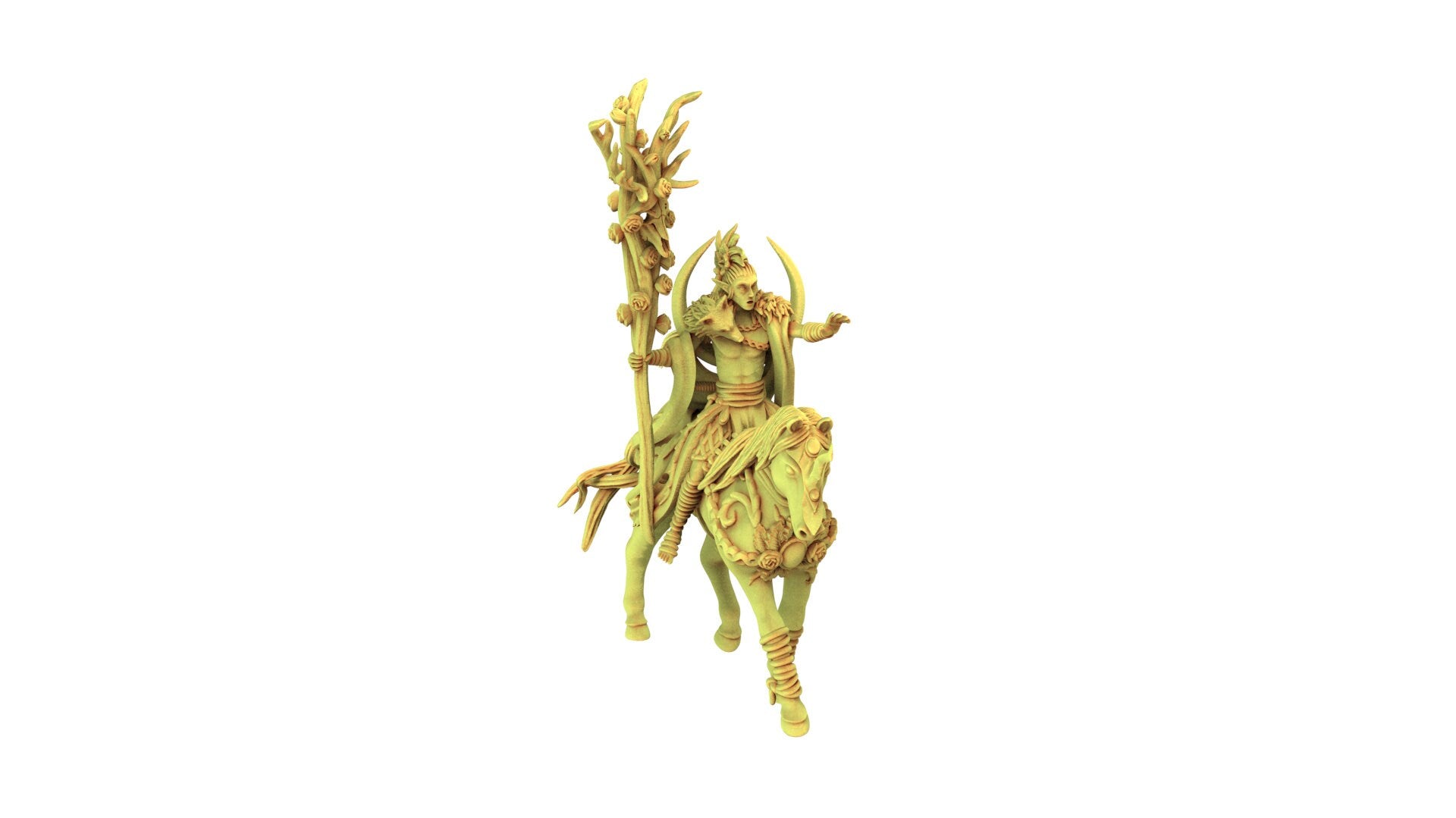 Sylvan Elves - Enchantress on Horse, forest keeper, nature's defender