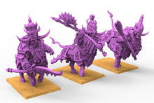 Load image into Gallery viewer, Infernal Dwarves - Taurukh Bulthaurs Emissaries dwarf Immortals Beast axes usable for Oldhammer, battle, king of wars, 9th age
